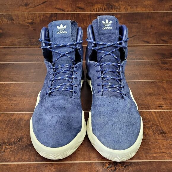 Adidas Tubular Instinct High Athletic Basketball Sneakers Blue Mens Size 12 - Picture 3 of 9